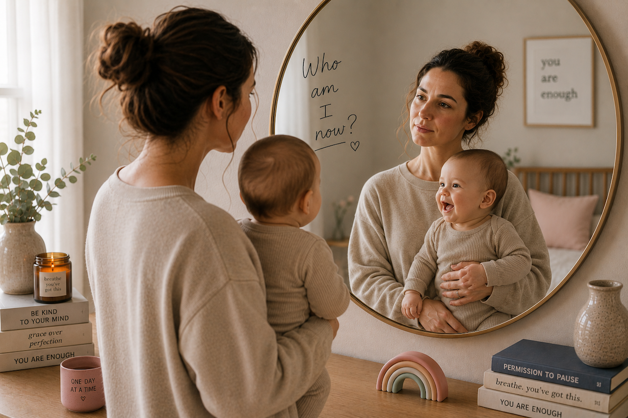 mom reflecting on self